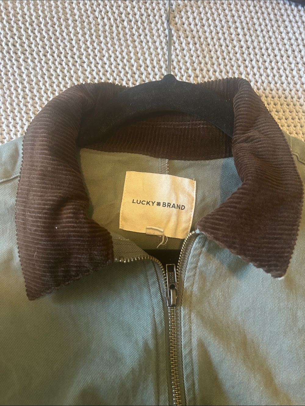 Lucky Brand Women’s Olive Green Cotton Zip-Front Barn Jacket - Picture 5 of 8